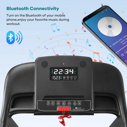 Elevate Your Home Workouts with the Naipo 2.5 HP Folding Treadmill - Auto Incline, Bluetooth & Voice Control for Ultimate Fitness Performance