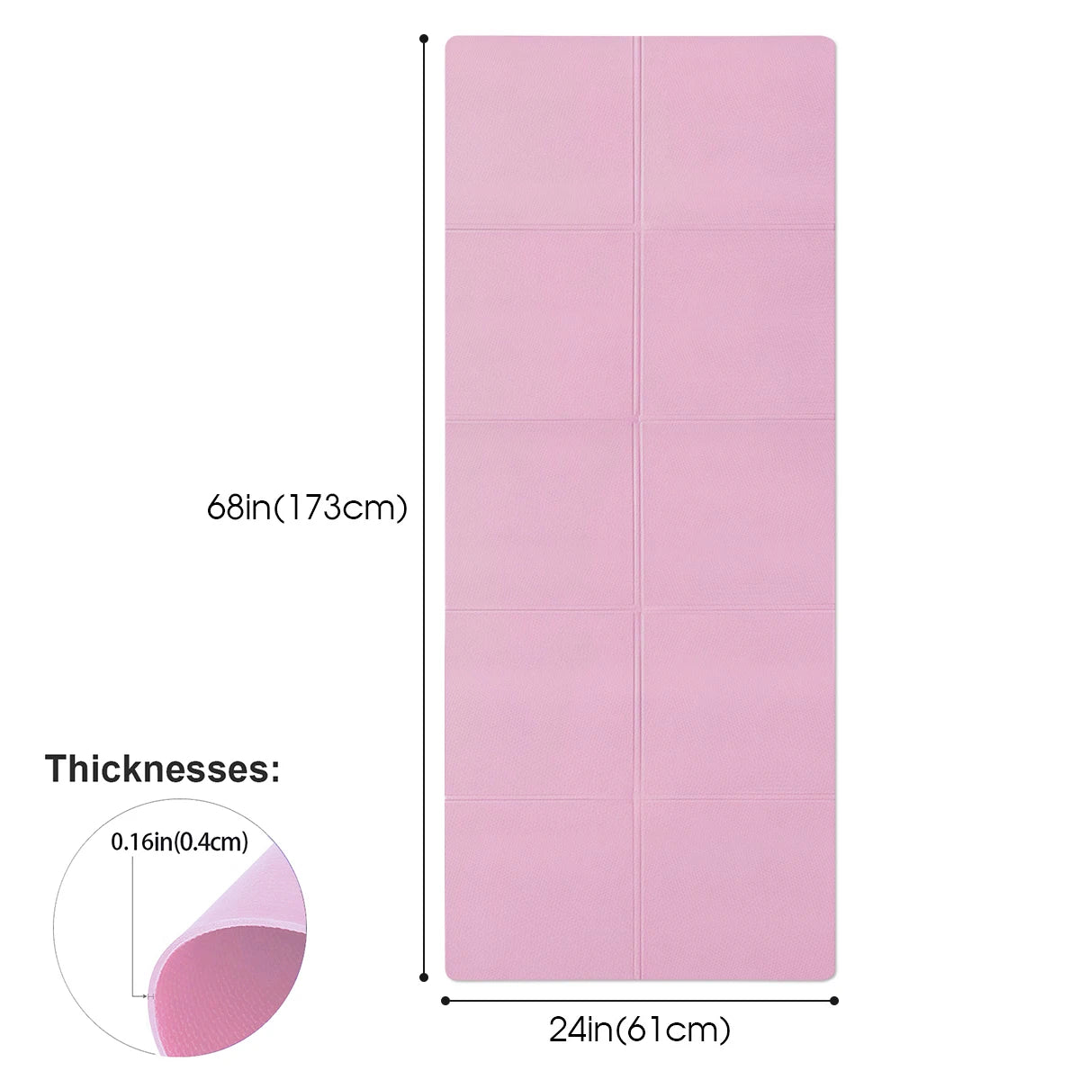 Elevate Your Workout with Our 4MM Thick Anti-Slip EVA Yoga Mat - Perfect for Yoga, Pilates, and Gymnastics!