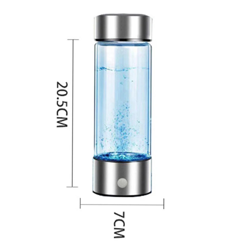 Portable Hydrogen-Rich Water Generator Bottle with Titanium Filter - USB Rechargeable Health Benefits
