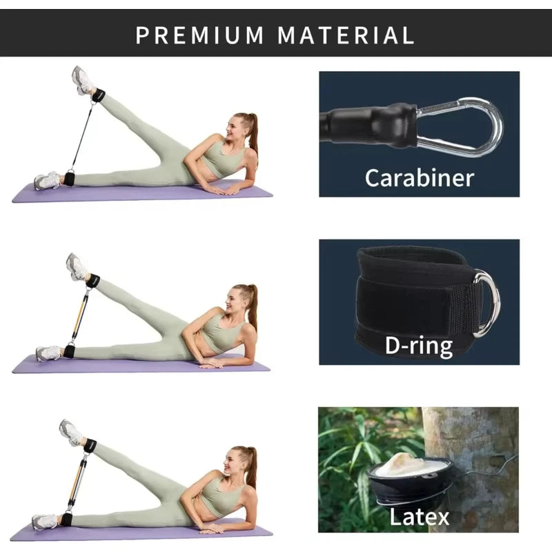 Elevate Your Workouts with Adjustable Padded Ankle Straps for Cable Machines - Perfect for Leg Exercises and Fitness Training!