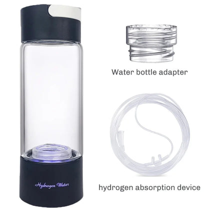 Portable Hydrogen-Rich Water Generator Bottle with Titanium Filter - USB Rechargeable Health Benefits